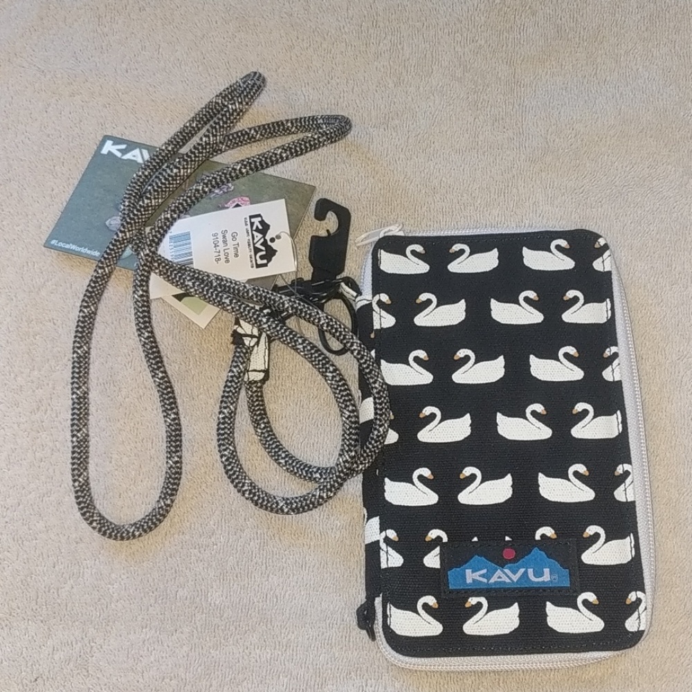 Kavu Go Time Swan Love wallet purse